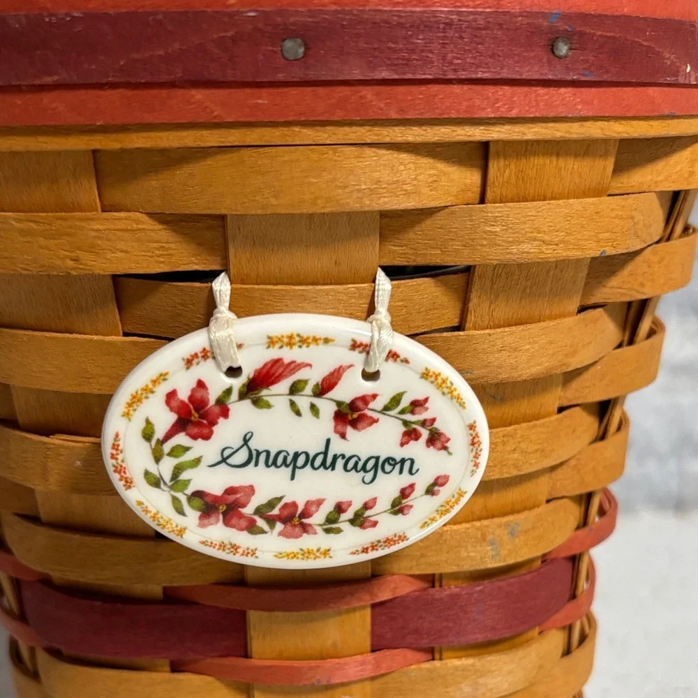 Longaberger “Snapdragon” Handwoven in USA Basket Collectible Heirloom Signed